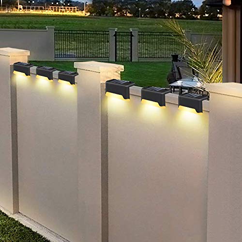 Staright Cerca solar ao ar livre à prova d'água para escadas de jardim lâmpada de luz quente para e