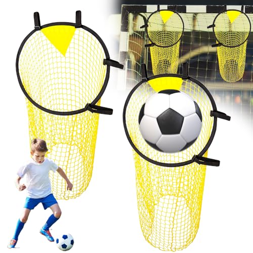 2 Piezas Red Porteria Futbol, Afenau 45cm Red de Objetivo con Correa de Sujeción Ajustable, Futbol Entrenamiento, Red de Portería Mini para Mayor Precisión, Red para Portería de Fútbol Niños