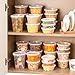 AOZITA 24 Sets Plastic Deli Food Containers With Lids, 8 oz 16oz 32oz Variety pack, Airtight Food Storage Containers, Freezer/Dishwasher/Microwave Safe, Soup Containers For Takeout Food Storage