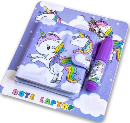 Image of AK Store Cartoon Pocket Diary with Pen, Writing Notebook for Kids Boys Girls, Cartoon Stationery Set for Students Children Birthday Return Gift (Unicorn)
