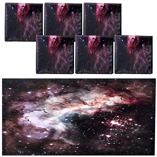 Image of Hortsun 6 Pcs Fluorescent Light Covers - 4 x 2 Feet Magnetic Light Filters, Must Haves for Teacher Supplies, Ceiling Covers for Classroom Fluorescent Shade Hospitals School Office(Star Cluster)