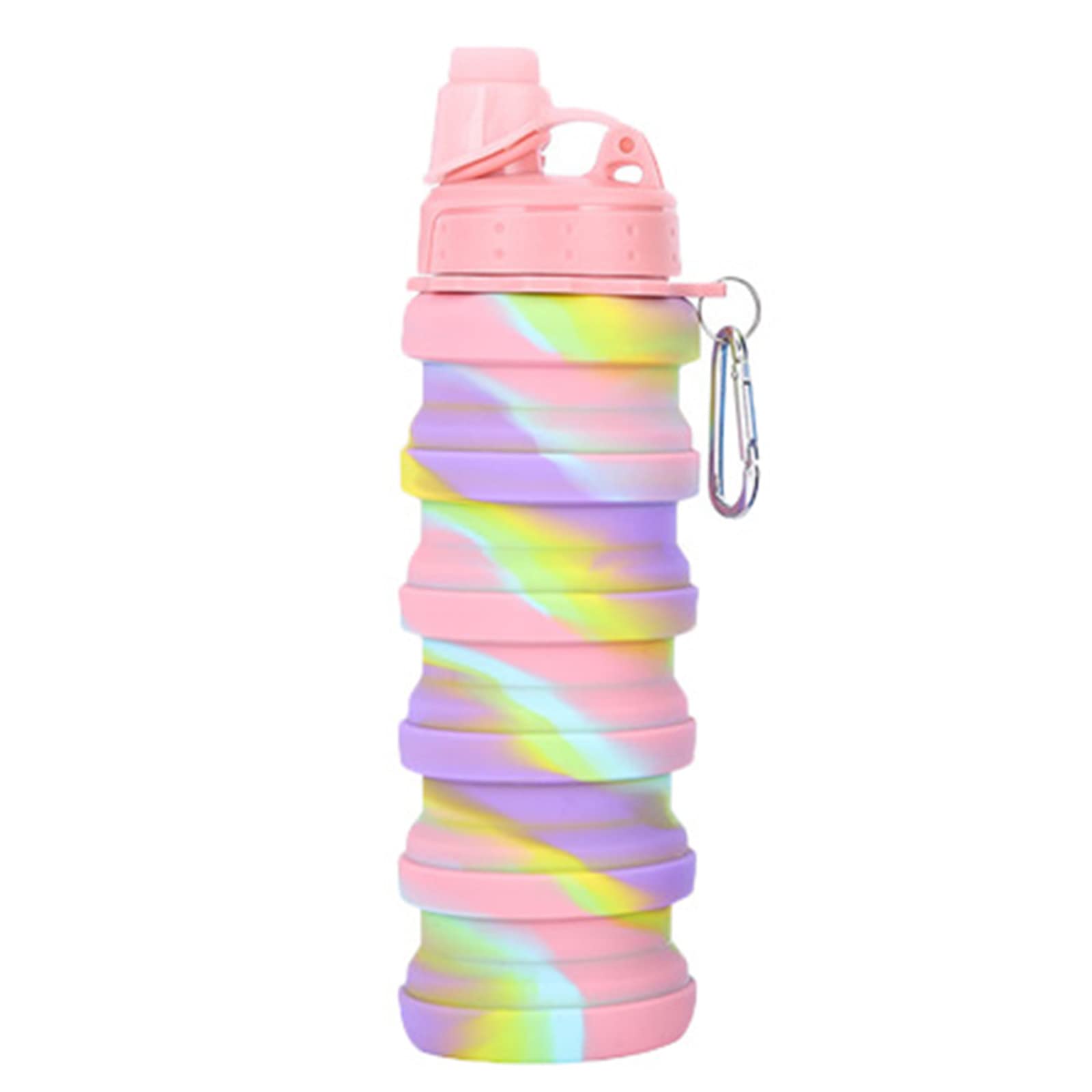 Elnwnnkc Silicone Folding Cup Creative Retractable Cup Telescopic Mug Water Folding Mug Drinkware 4 Styles Travel with Lid