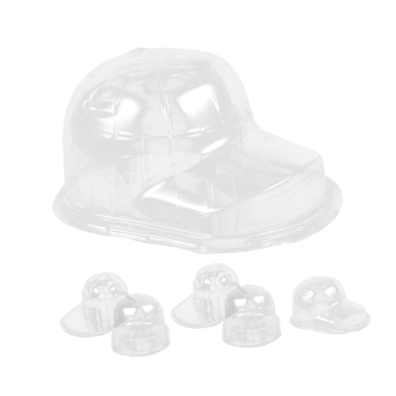 Organizador de Gorras de Béisbol de Plástico Pp 6 Piezas | Expositores Cajas Colgantes Transparentes, para Tiendas y Supermercados, Mantiene la Forma