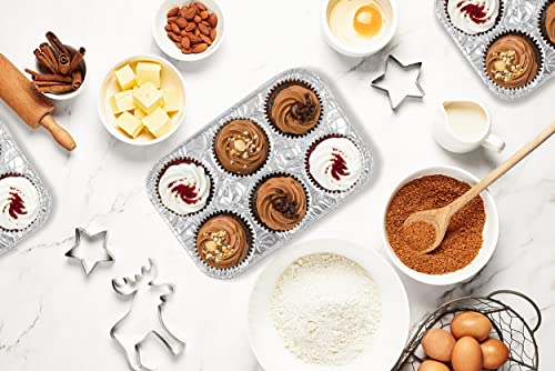 Party Bargains 6-Cup Aluminum Muffin Pans - (20 Pack) Standard Size Cupcake Aluminum Pans, Favorite Muffin Tin Size For Baking Cupcakes #TOP7