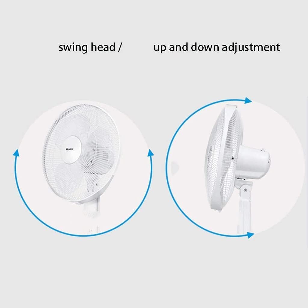 Pedestal Fan, Adjustable Oscillating, Floor Standing with, Automatically Wind Speed, Time Setting, White