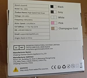 slopehill Hair Dryer with Unique Brushless Motor | Intelligent Fault Diagnosis | Innovative Microfilter | Oxy Active Technology | Led Display (Grey)