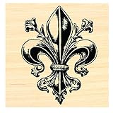 Fleur de lis Rubber Stamp WM P46