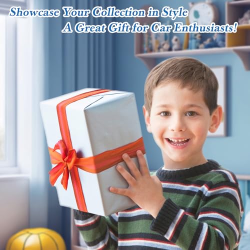 10 Stück Modellauto-Vitrine Wandmontage Kompatibel mit Match-Box Hot-Wheels Verpackungsautos Display Case, Modellauto Aufbewahrungsvitrine Display-Regal