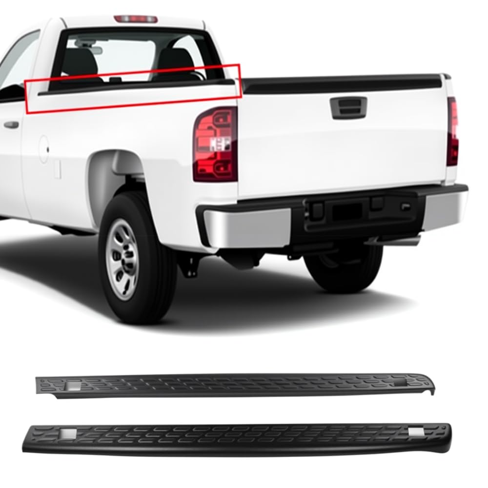 Chevy Colorado Truck Bed Rail Caps - Polished, Diamond Tread, Black