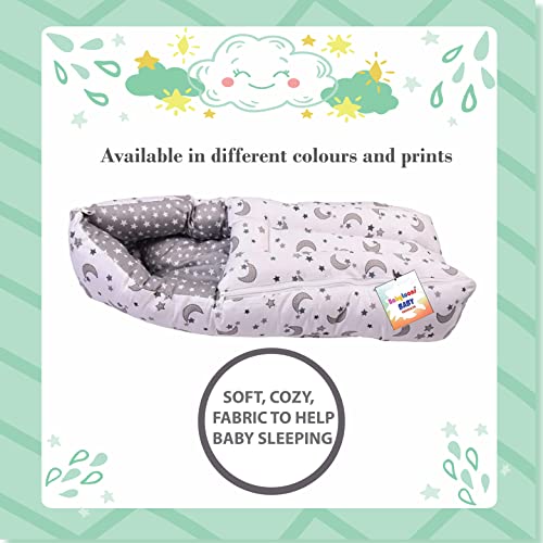 Babytoons-Baby-Sleeping-Bag-New-Born-Carry-Nest-0-6-Months-Grey