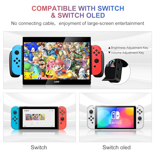 Image of G-STORY 10.1'' Portable Monitor for Switch, 1080P Portable Gaming Monitor IPS Screen with USB Type-C and Randomly Bag, Game Mode, Travel Monitor fo Switch（not Included）