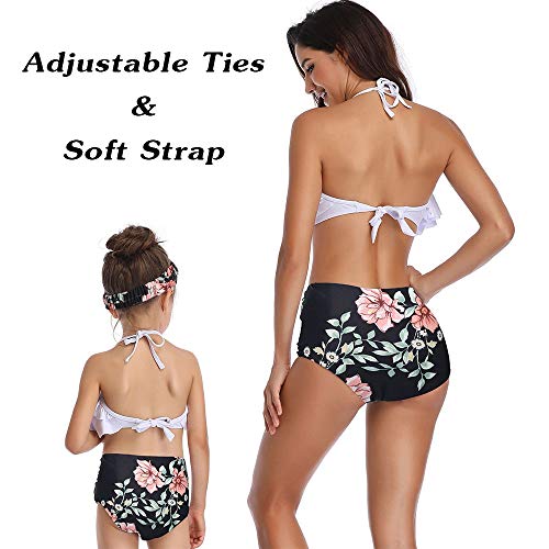 2 peças de roupa de banho para a família combinando com a mamãe e eu, conjunto de biquíni para bebês