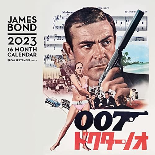 James Bond Calendar 2023 - Month to a View Planner 30cm x 30cm - Official Merchandise