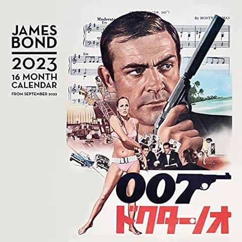James Bond Calendar 2023 - Month to a View Planner 30cm x 30cm - Official Merchandise Cover