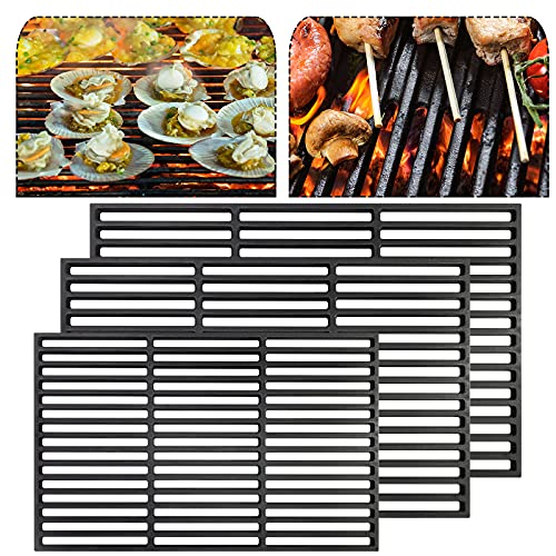 Froadp Parrilla Esmaltada de Hierro Fundido, Raspador para Barbacoas de Carbón Vegetal, Portátil Barbacoas de Leña para Picnic Viajes Patio o Camping Jardín (42x28cm)