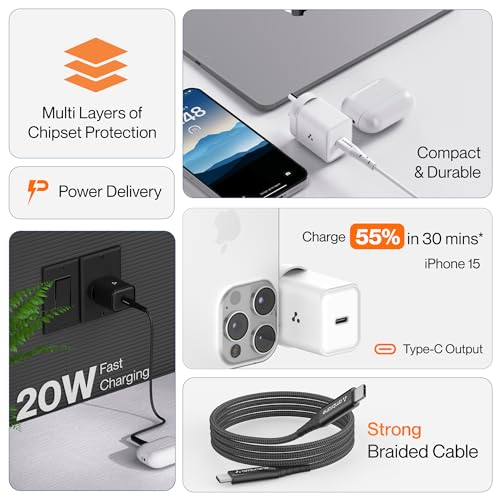 Ambrane 20W Mobile Charger with Cable, Black 20w_WC_Black - Image 3