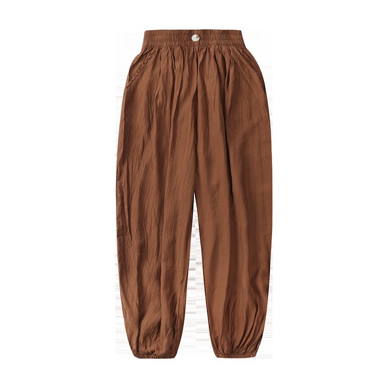 Kids' Breathable Quick Dry Ice Silk Pants Unisex Loose Anti-Mosquito Sun Protection Elastic Waist Solid Loose Pants4