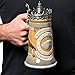 Game of Thrones House Stark Stein – 22 Oz Ceramic Base with Pewter Baratheon Crown Top (Оne Расk)