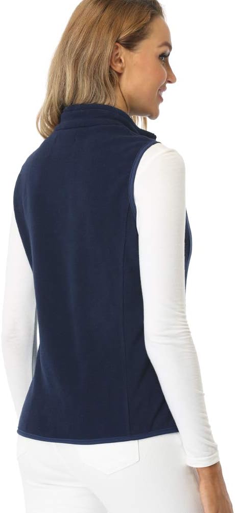 Fuinloth Women's Fleece Vest, Polar Soft Sleeveless Classic Fit with Zip up Pockets - Image 3