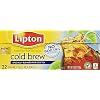 Lipton Cold Brew Family Iced Tea Bags Black tea 22 ct (Pack of 2)