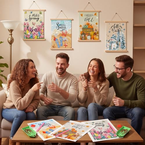 Broderie diamant 5D Thyle avec cadre en bois, le cadeau d'été et de Noël idéal