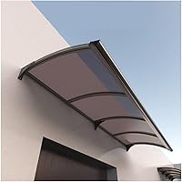 Vista 1 de Toldo grande de aluminio para fregadero, puertas de entrada de patio, toldo curvado para puerta, puerta delantera al aire libre, patio, lluvia