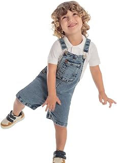 Jardineira Jeans Infantil Masculina Trick Nick Azul M