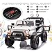 JOYLDIAS 2-Seater Ride On Truck and Car Cover, 12V7AH Battery Powered Toys Car for 2 Kids with Remote Control, Music, MP3, Bluetooth, LED Lights, 3 Speeds, Spring Suspension for Boys and Girls, White