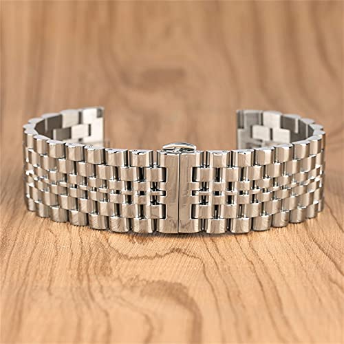 Bracelet de remplacement 22 mm en acier inoxydable à double verrouillage et maillons massifs - 3