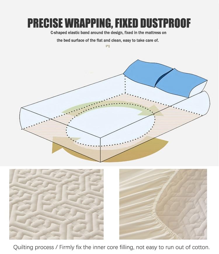 Parure de lit luxe doux 3 pièces avec draps de poche profonde