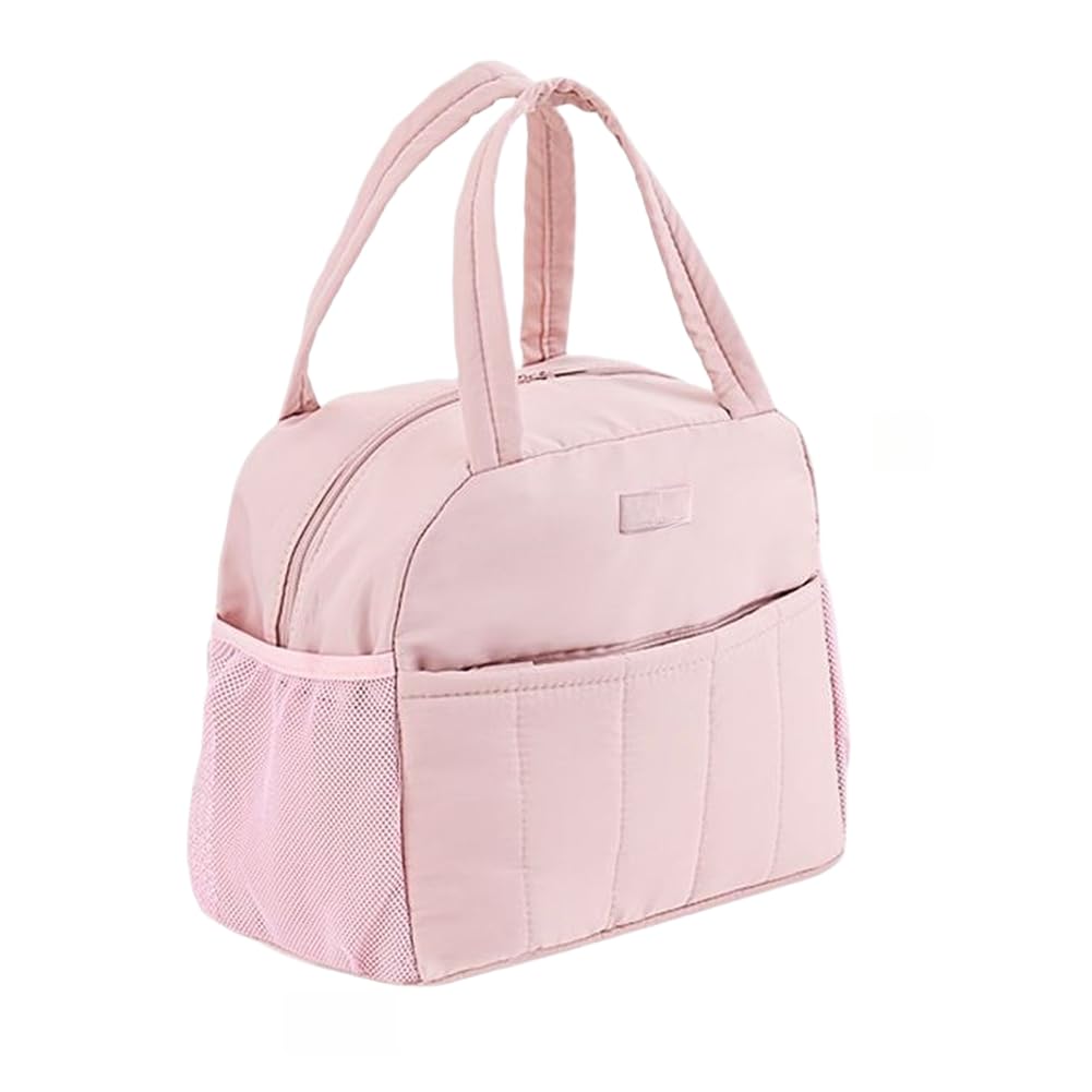 Bolsa isotérmica aislada resistente al agua, 29 x 15 x 24 cm, gran capacidad, con asas dobles para trabajo, pícnic al aire libre, color beige