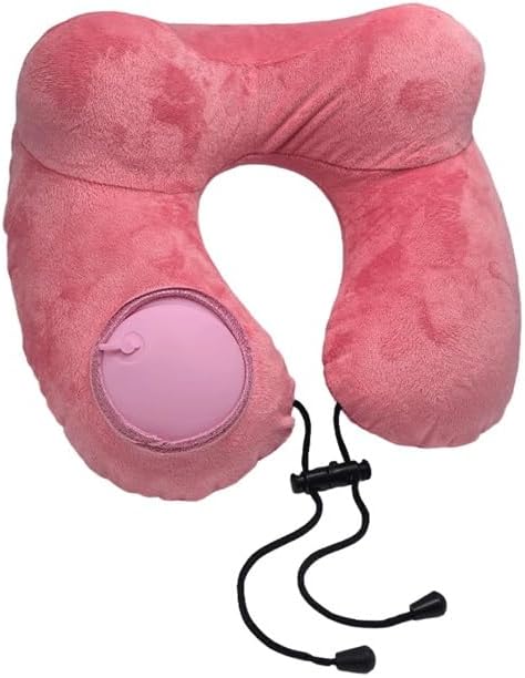 JSEIAJB Travel Pillow U-Shaped Press Inflate Portable Neck Support Business Trip