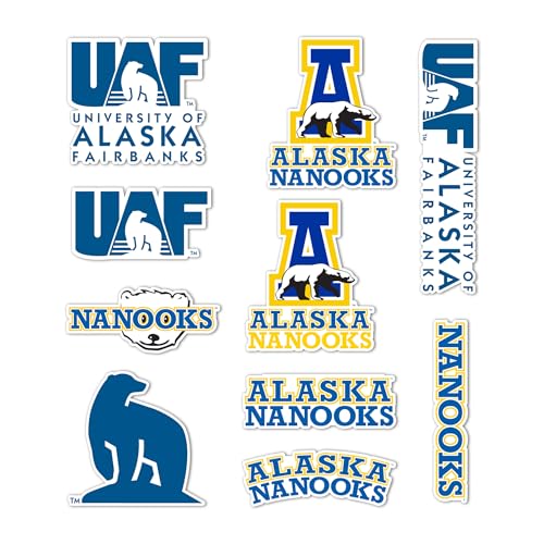 Desert Cactus University of Alaska Fairbanks Sticker UAF Nanooks Sticker Vinyl Decals Laptop Water Bottle Car Scrapbook Sheet T2 (Type 2)