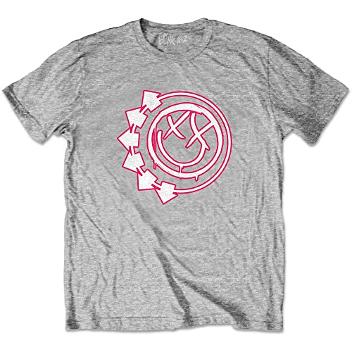 Image of Blink 182 Kids T Shirt Six Arrow Smiley Official Heather Grey Ages 3-14yrs Medium (7/8 Yrs)
