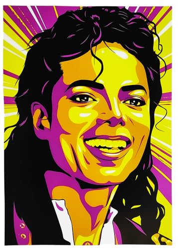 KUSTOM ART Póster decorativo de pared, serie Star Internacionales Michael Jackson, impresión artística sobre papel patinado, 42 x 30 cm, sin marco