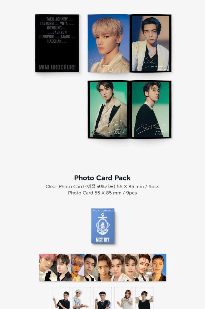 SM Ent 2023 Season's Greetings Package+Desk calendar+Hardcover diary+Envelope+Postcard+Folding poster on pack+Sticker+Mini Brochure+Clear photocard+Photocard+Photo sticker+Tracking (NCT 127)