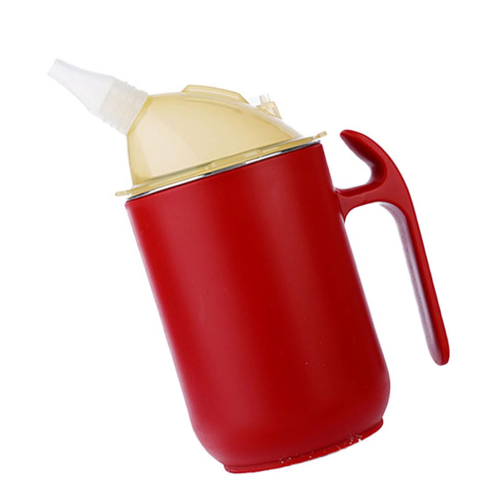 Jazuaiao Steel Drinking Cup 400ml Bedridden Patient Care Straw Cup with Handle and Lid for Elderly Pregnant and Disable Straw for Patients