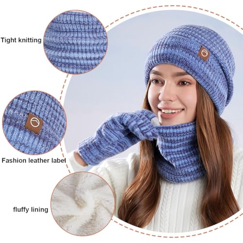 Ensemble bonnet écharpe gants tactiles le cadeau idéal pour l'hiver