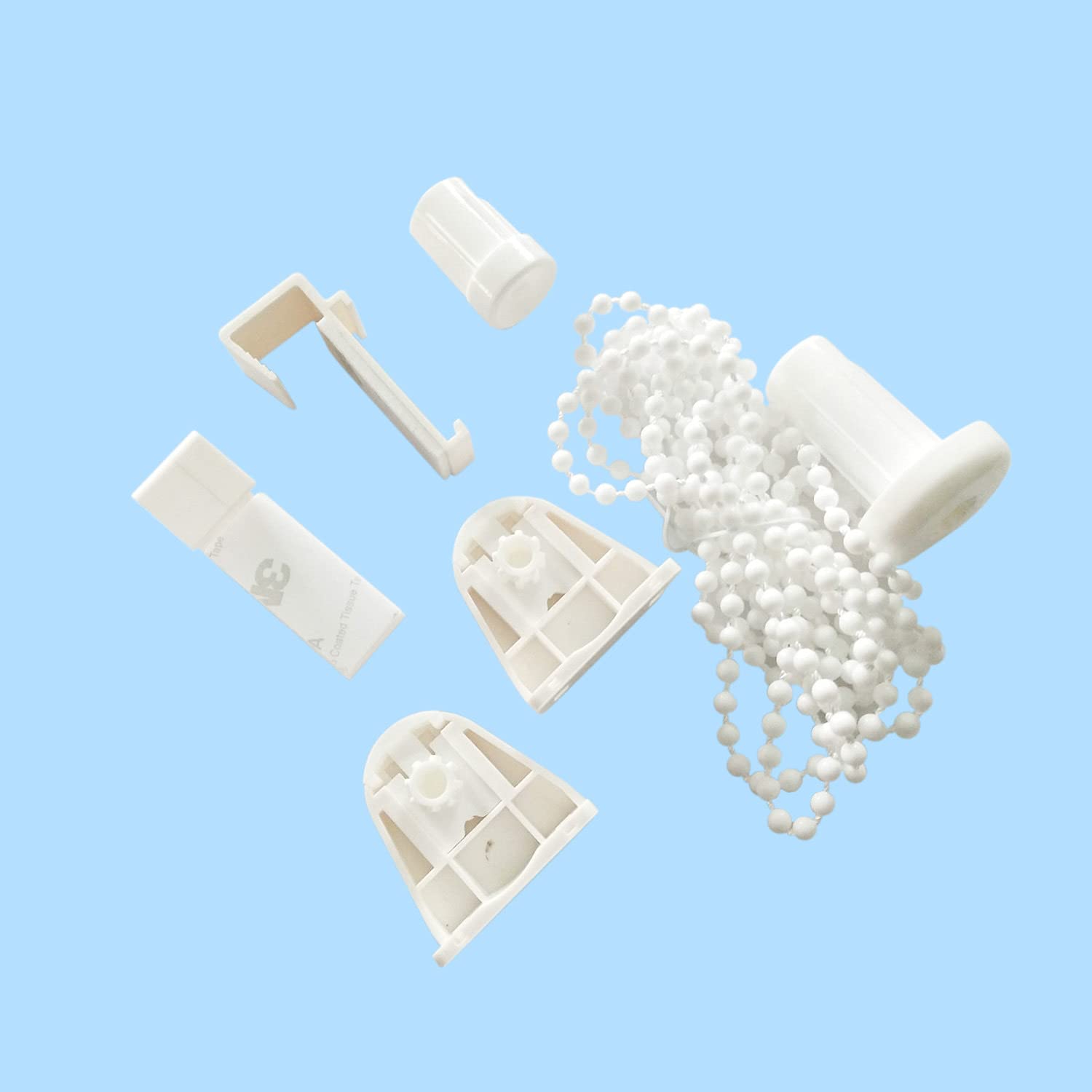 Cenpek Roller Blind Fitting Repair Kit, 17Mm Roller Blind Shade Clutch Bracket Side Pulley Chain Repair Fitting Kit Window Treatments