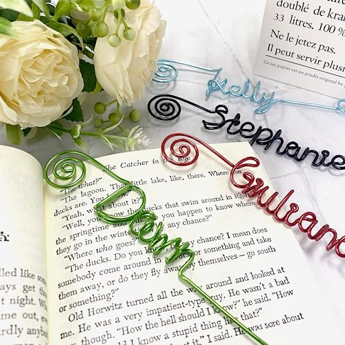 Personalized Bookmark Custom Wire Name Bookmark 12 Colors Customizable Page Marker Gifts For Book Lovers Bookworm Reader #TOP4