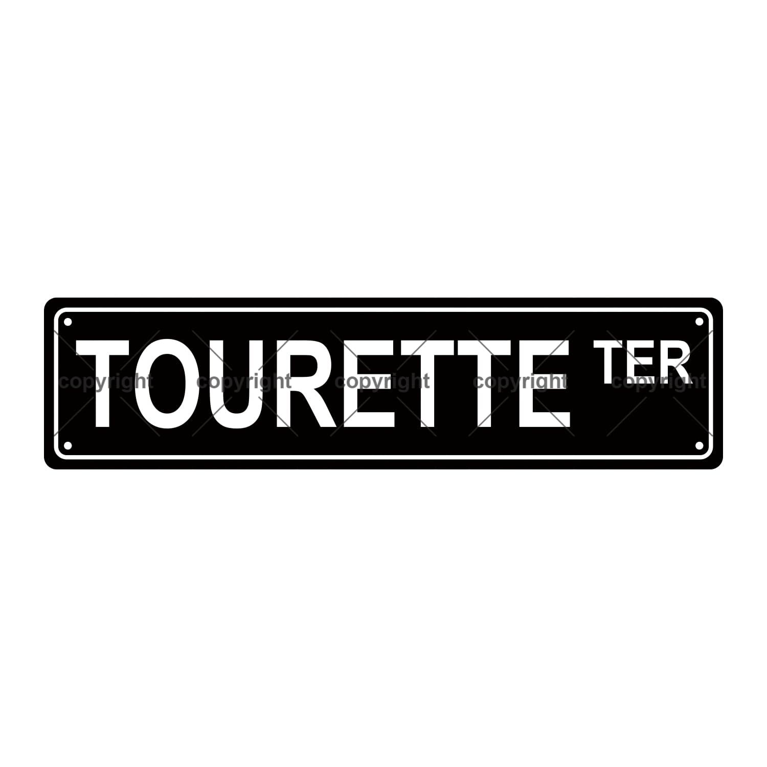 Tourette TER Mental State Metal Tin Street Sign Bar Cafe Garage Cave Home Room Wall Bathroom Farmhouse Garden Porch Patio Decor,4x16 Inch