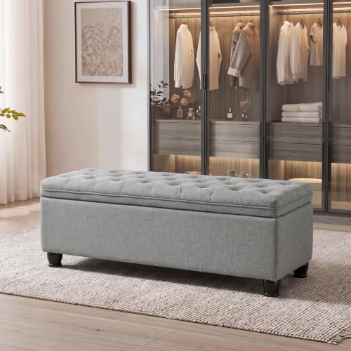 SONGMICS Storage Bench with Wooden Legs