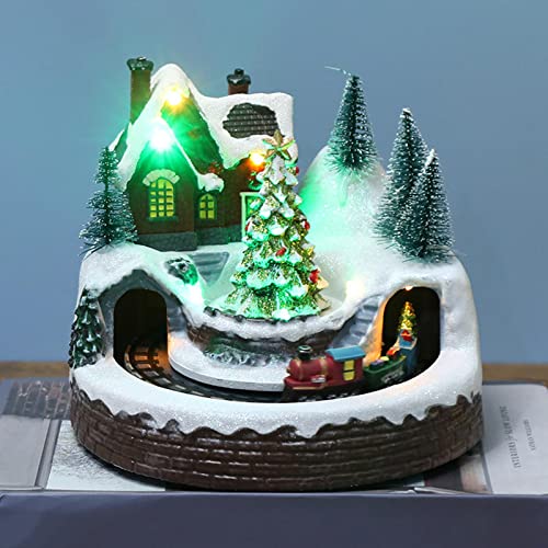 Statue de Maison de Noël et Arbre Décoratif pour Table de Salon - 7