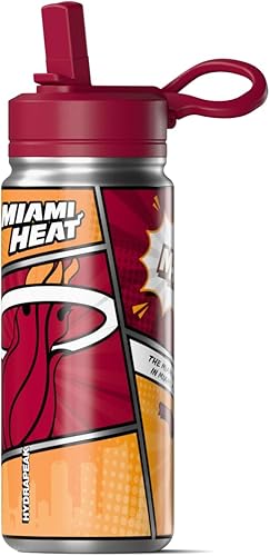 Miniatura 49 de Hydrapeak x NBA Los Angeles Lakers Botella de agua de 591 ml de acero inoxidable, botella deportiva con doble pared aislada con licencia oficial,