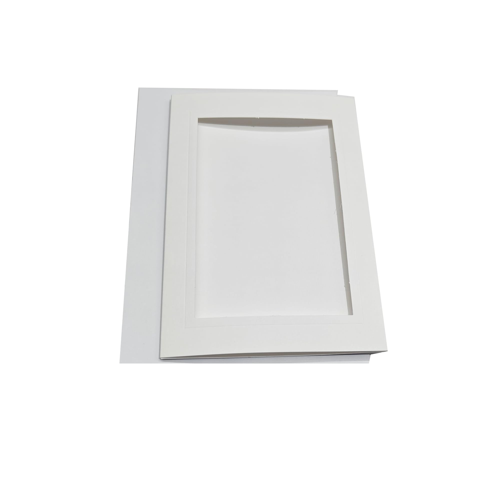 4" x 6" White Card Blanks and Envelopes, with Rectangular Aperture-Pack of 5