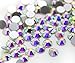 Onwon 1440 Pieces SS16 / 4mm Clear Crystal Flat Back Brilliant Round Rhinestones Glass Stones Glitter Gems Transparent Faux Diamond, Non Self-Adhesive (Crystal AB)