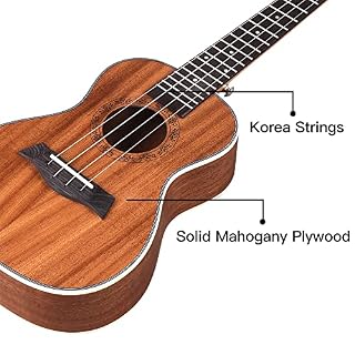Winzz Ukulélé Adulte Concert, Ukulele Enfant 23 Pouces, Set Ukulele Débutant Avec Support et Capodastre (Acajou, Mat) - Les Beatles, Paul McCartney, John Lennon, RIngo Starr, George Harrison Winzz Ukulélé Adulte Concert, Ukulele Enfant 23 Pouces, Set Ukulele Débutant Avec Support et Capodastre (Acajou, Mat) – Image 7