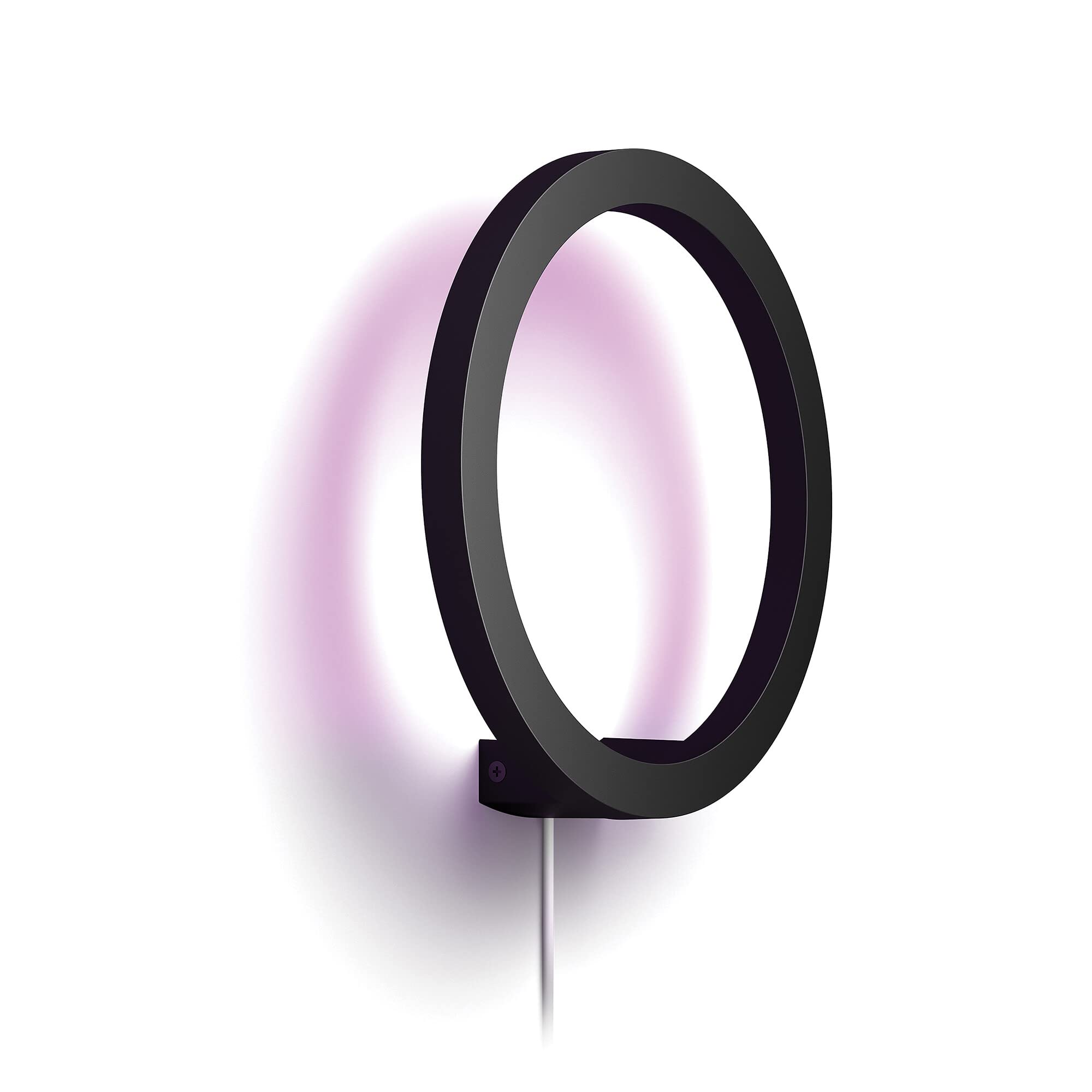 Philips Hue Lámpara, Hue Sana, Aplique Mural LED Inteligente, Luz Blanca, Compatible con Alexa y Google Home, Color Negro