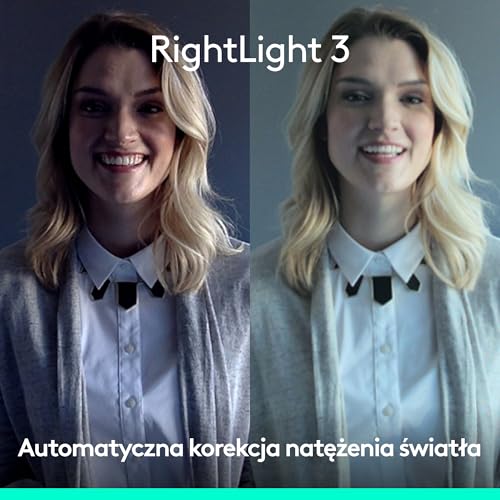 Logitech Brio 4K kamera internetowa, połączenia wideo, mikrofon z funkcją niwelacji szumów, automatyczna korekcja natężenia światła HD,Microsoft Teams,Zoom,Google Meet,PC/Mac/Laptop/Macbook-Grafit