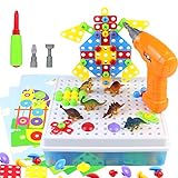 herramientas manuales electricas de construccion [Regalos para Niños y Niñas] - Este juego de juguetes es adecuado para que los niños mayores de 3 años desarrollen su inteligencia y habilidades. Los padres pueden elegir este juguete de construcción como regalo de cumpleaños o Navidad. Los niños pueden jugar juegos de mesa para 3 4 5 6 años con amigos o familiares en las fiestas.